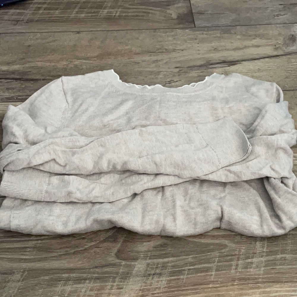 From Banana Republic. Long sleeved shirt. Grey